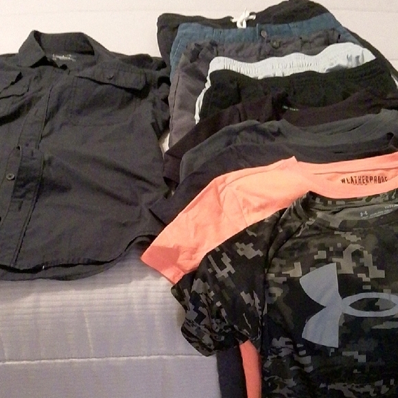 5 pair of boys shorts & 5 T-Shirts size 10-12. Hawk dress shirt size large - Picture 1 of 14
